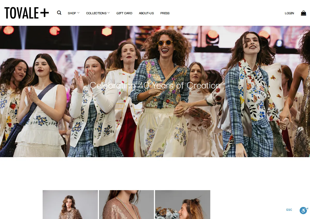 Store homepage