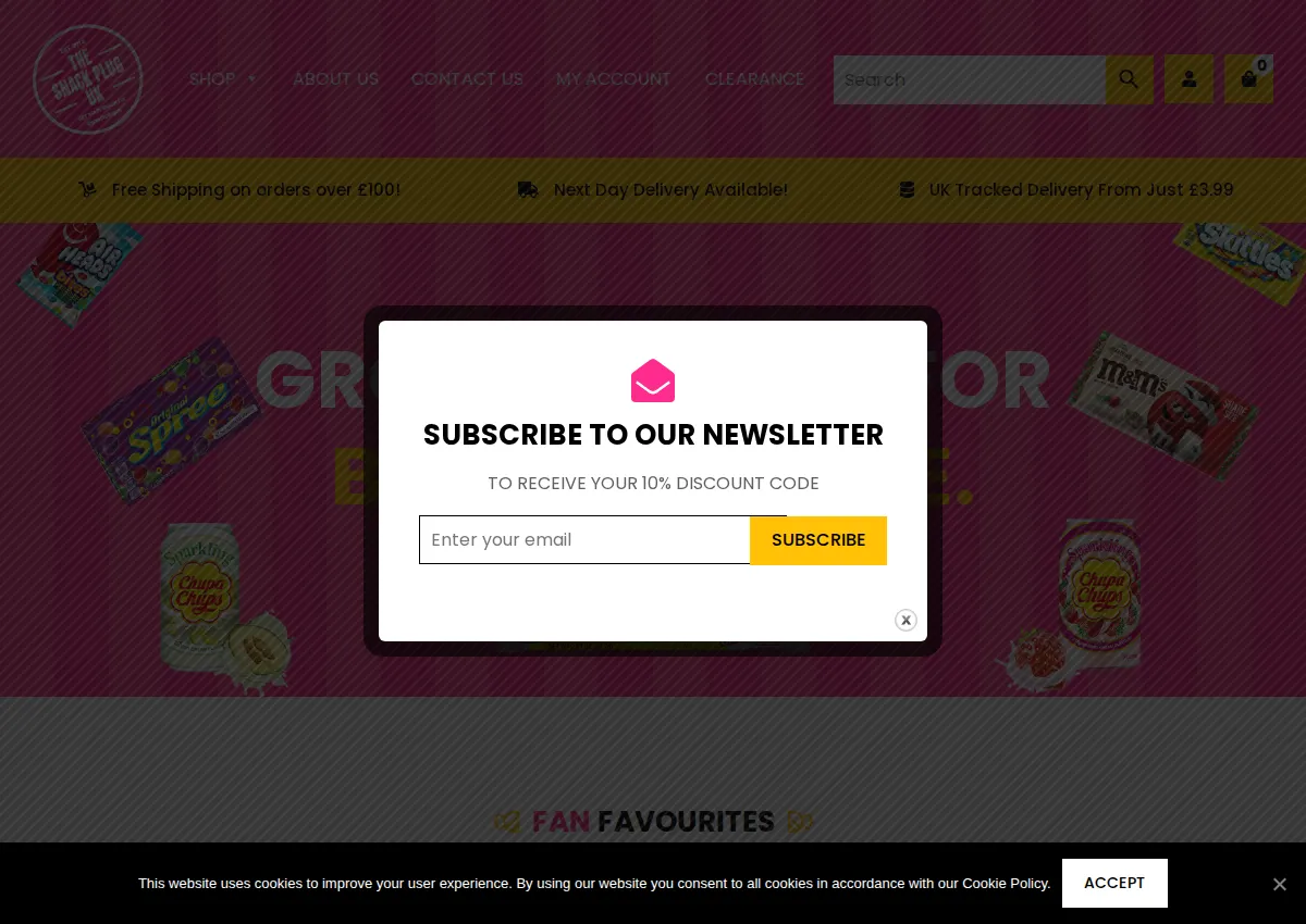 Store homepage