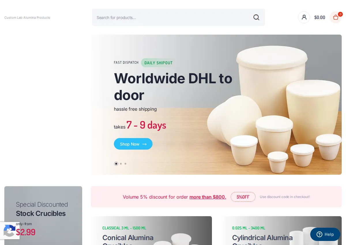Store homepage
