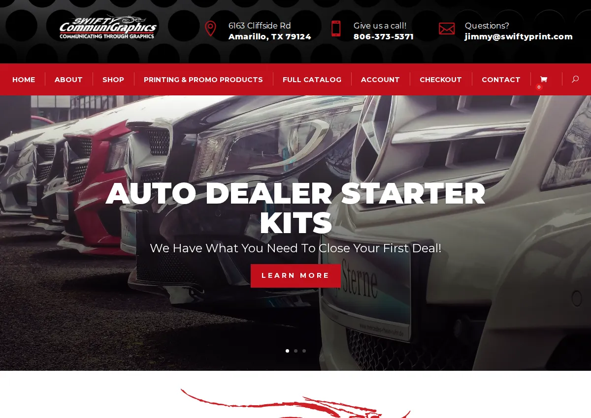 Store homepage