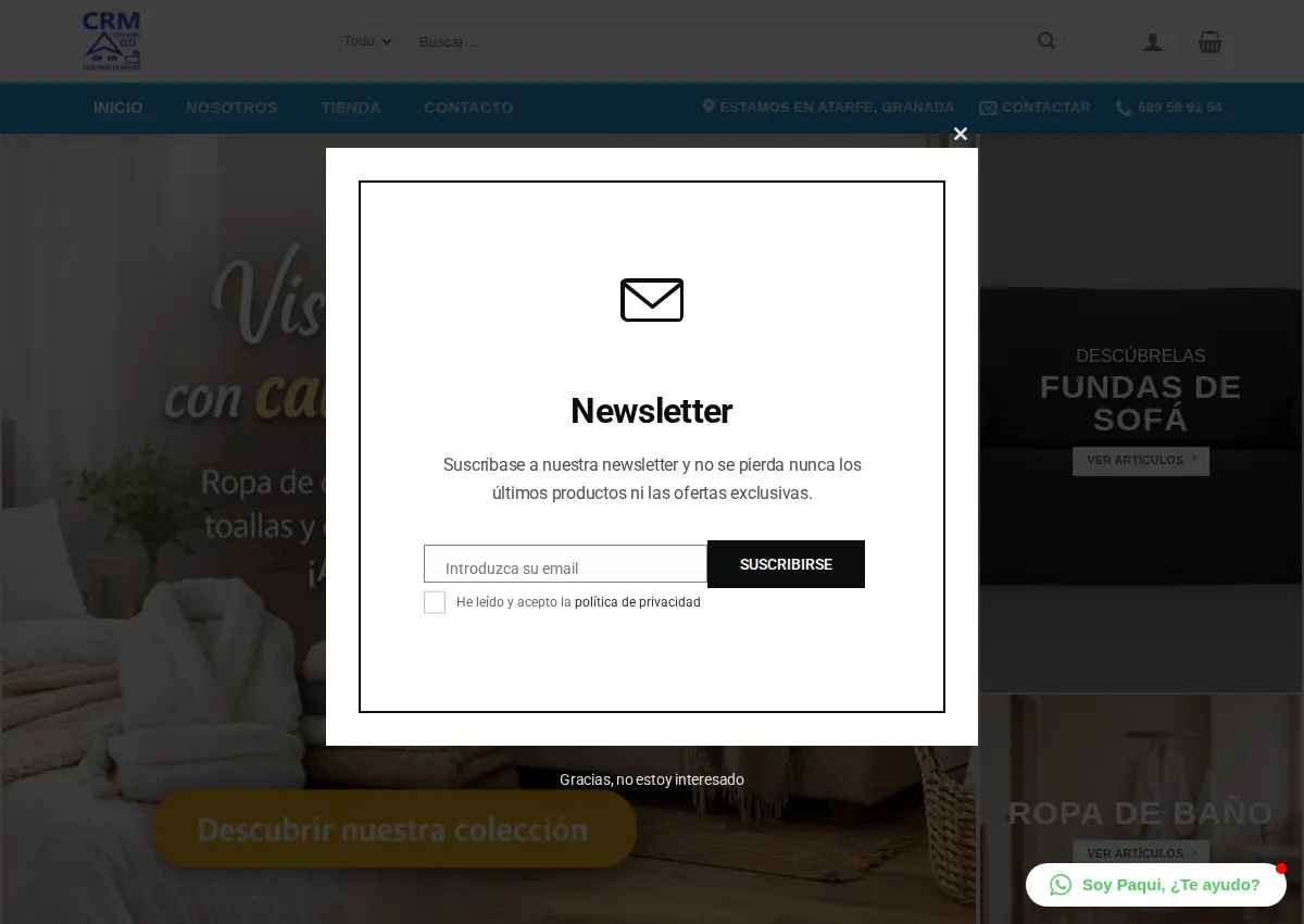 Store homepage