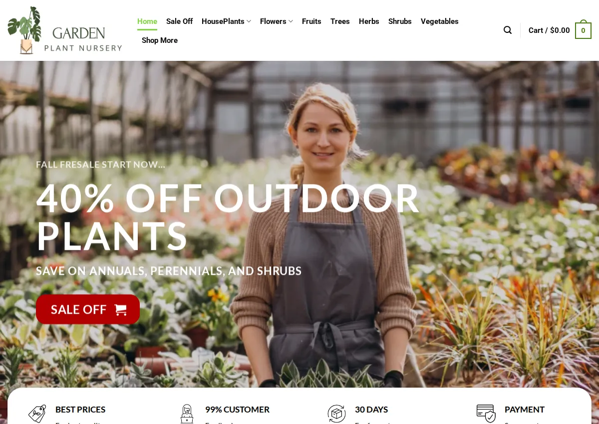 Store homepage