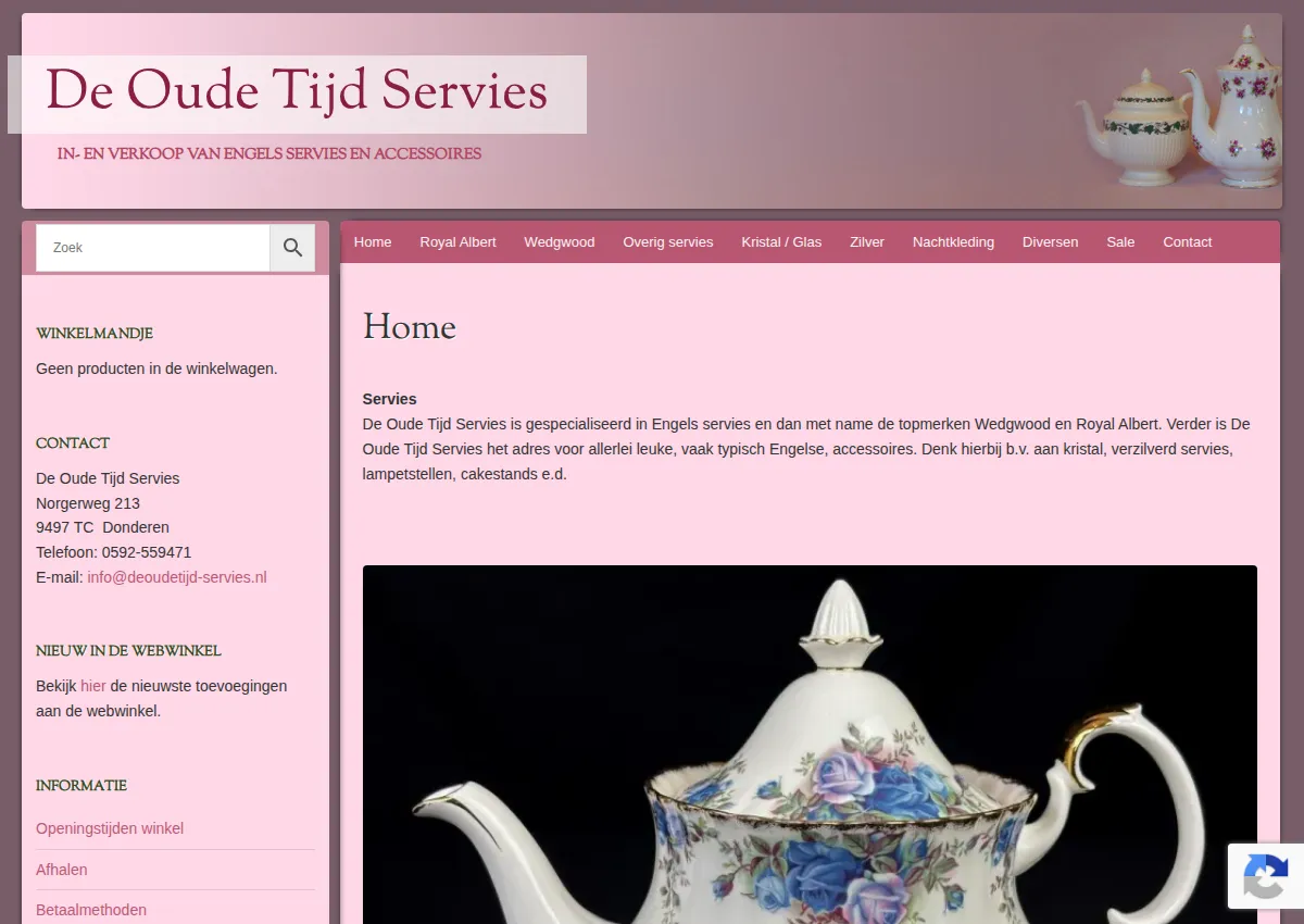 Store homepage