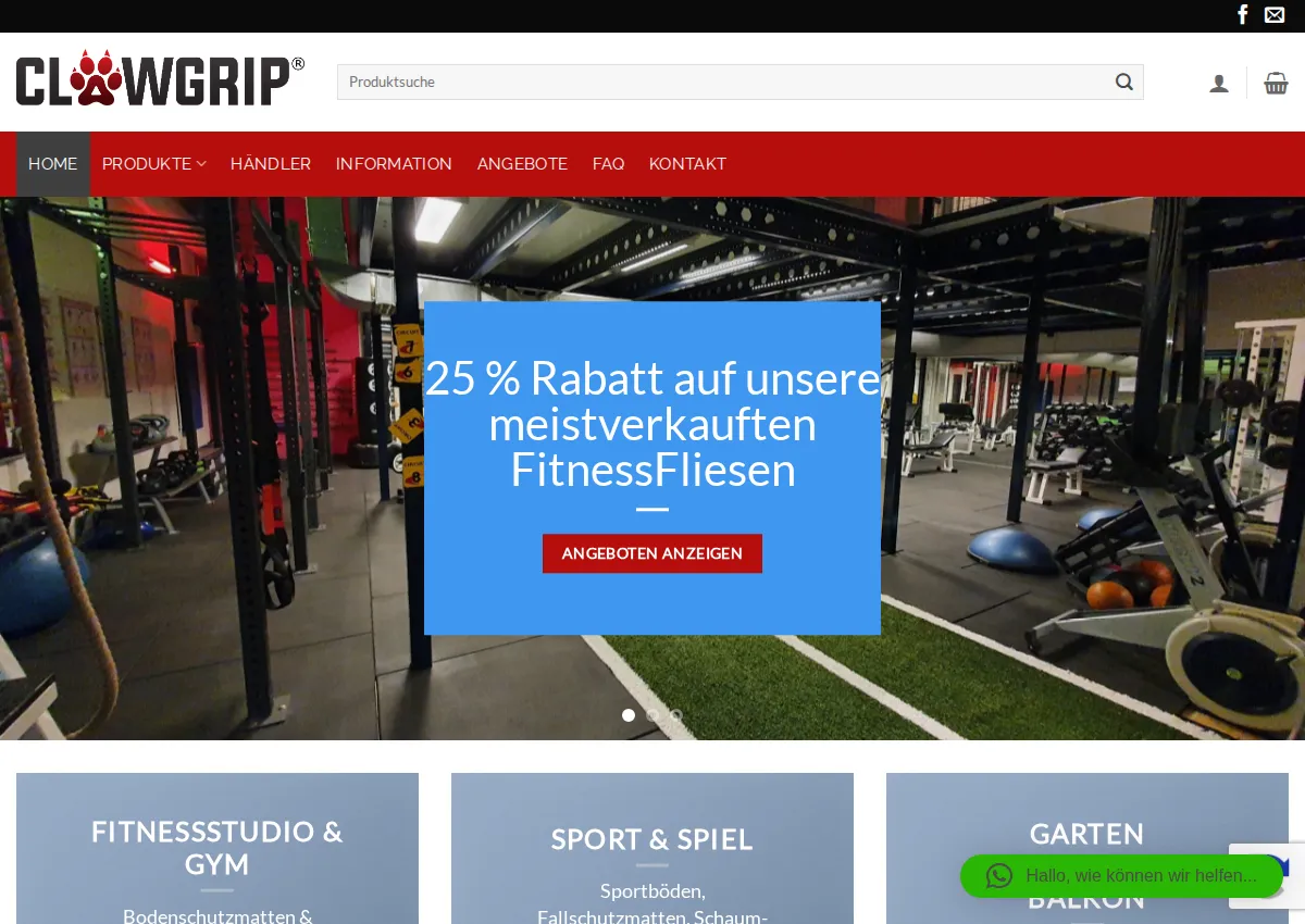 Store homepage