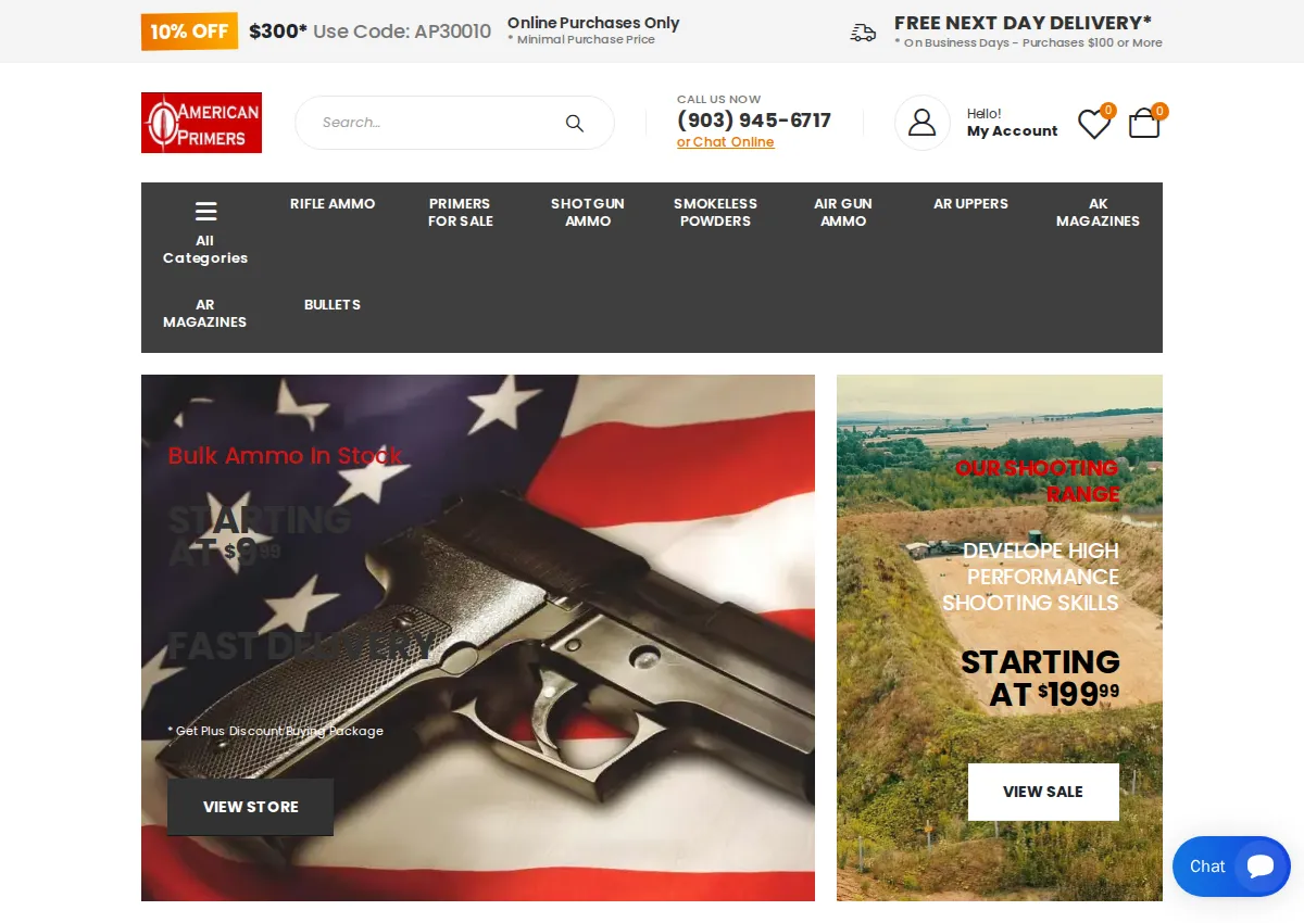 Store homepage