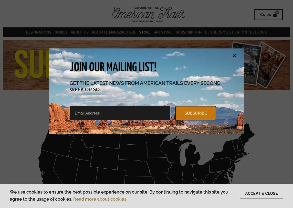 Store homepage