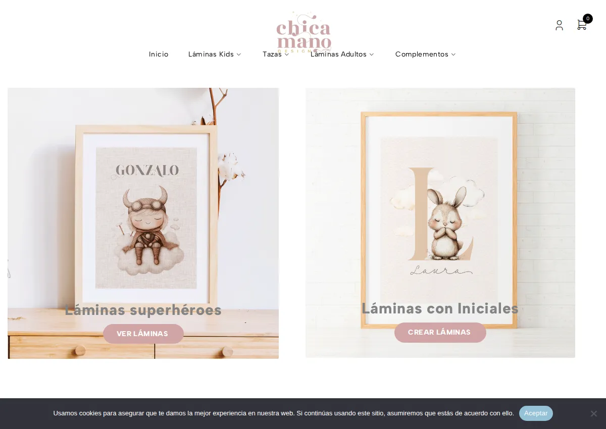 Store homepage