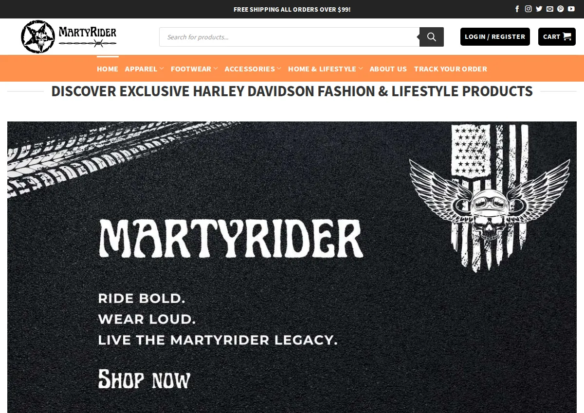 Store homepage