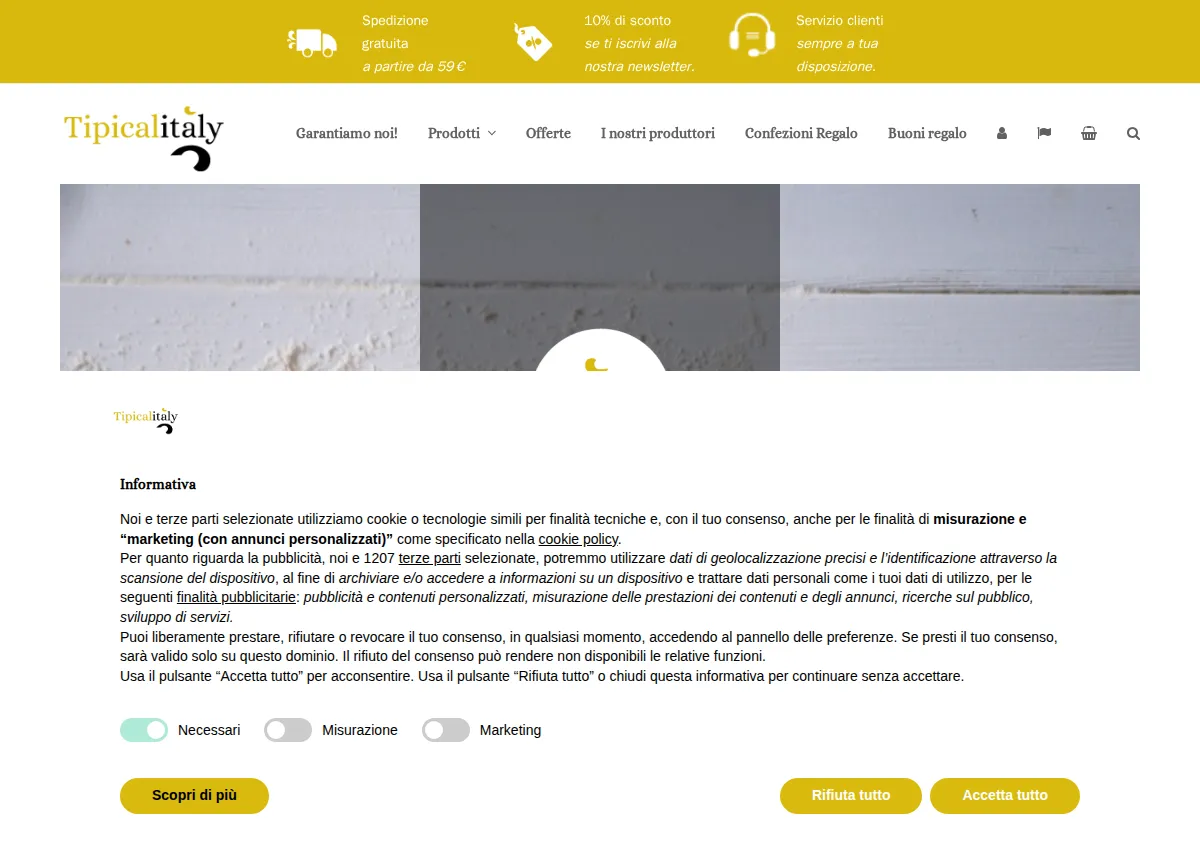 Store homepage