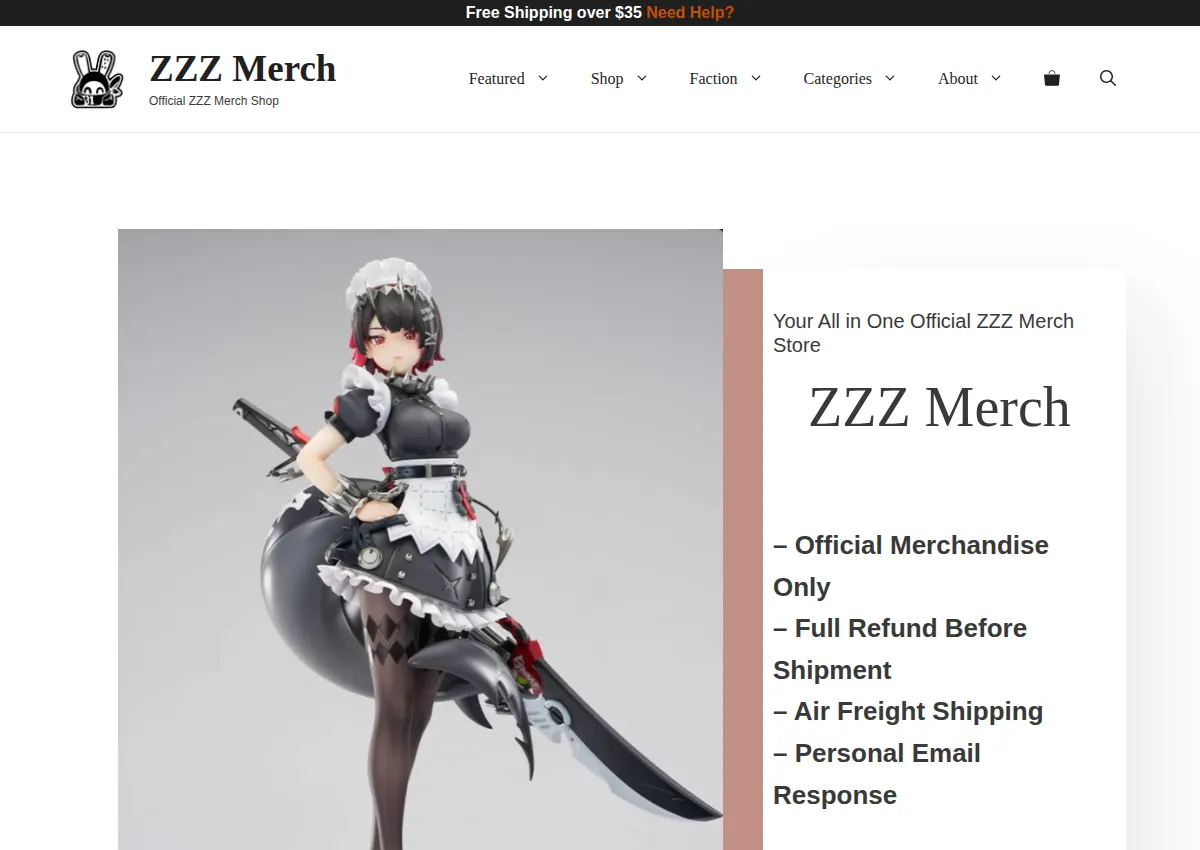 Store homepage