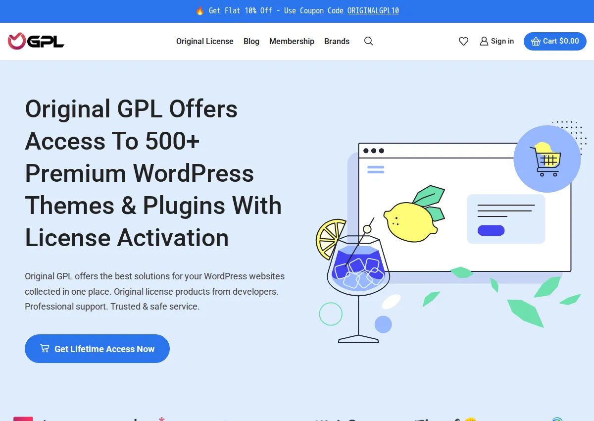 Store homepage
