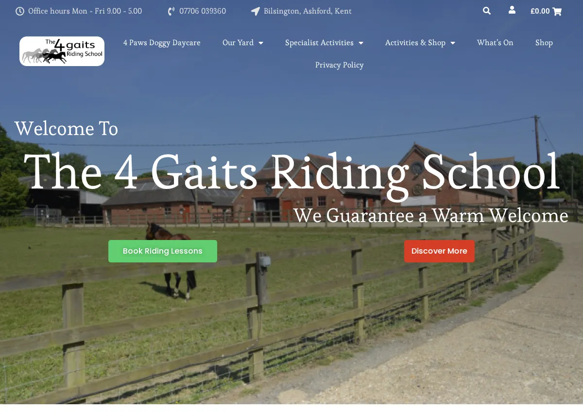 Store homepage