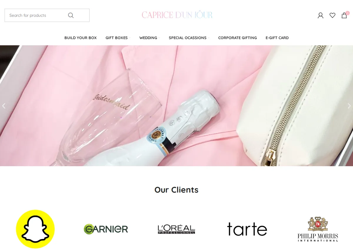 Store homepage