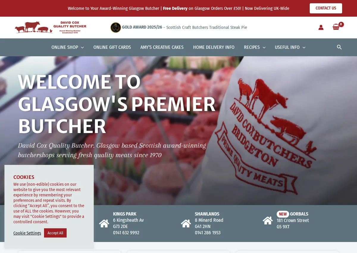 Store homepage