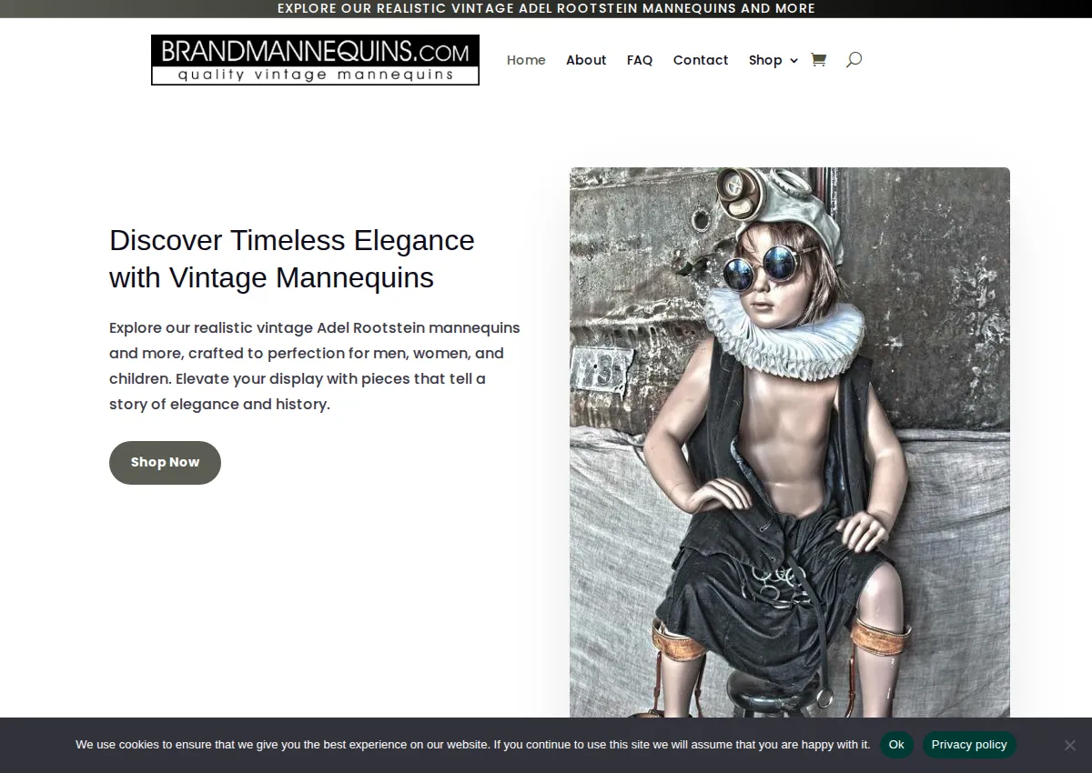 Store homepage