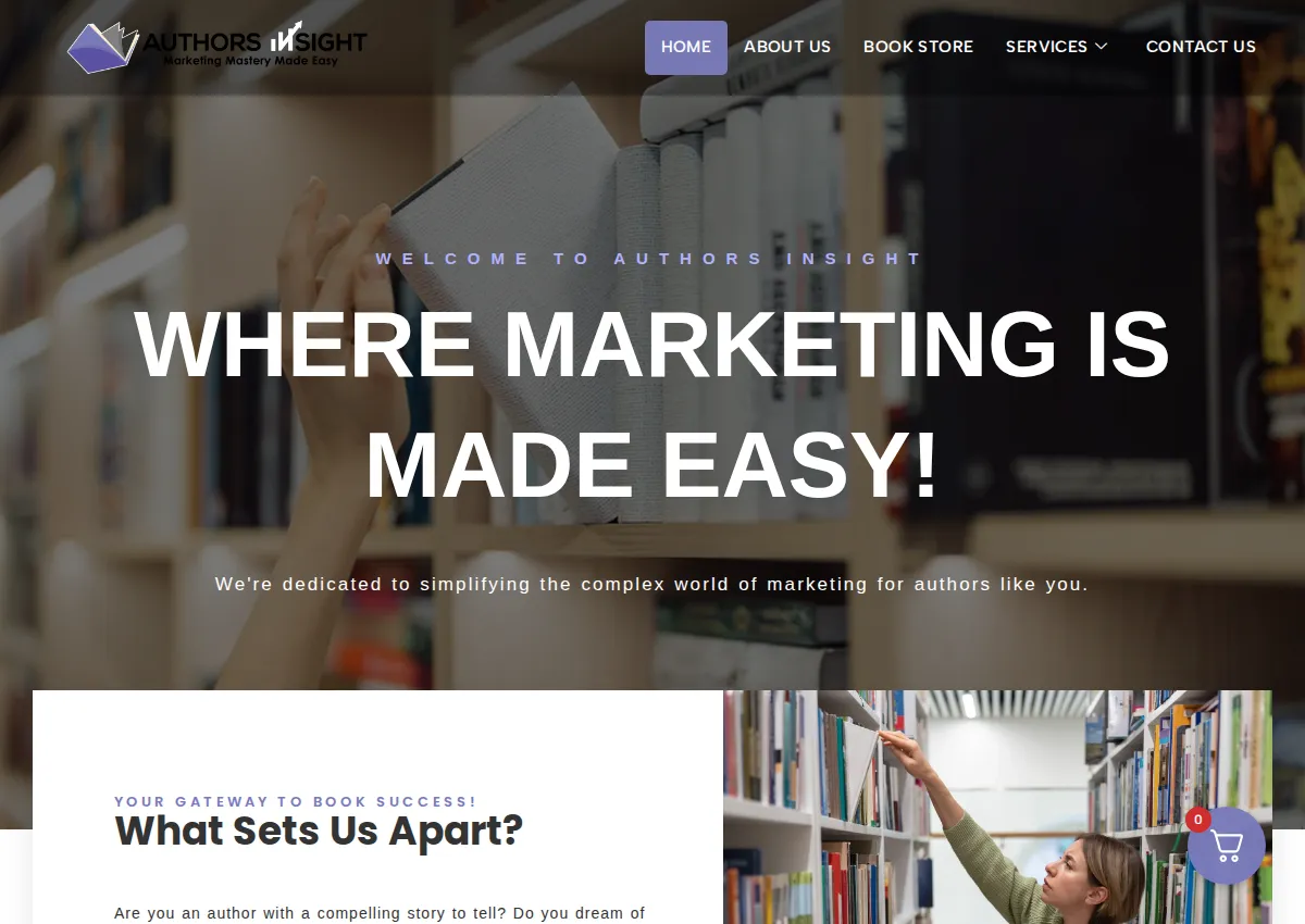 Store homepage