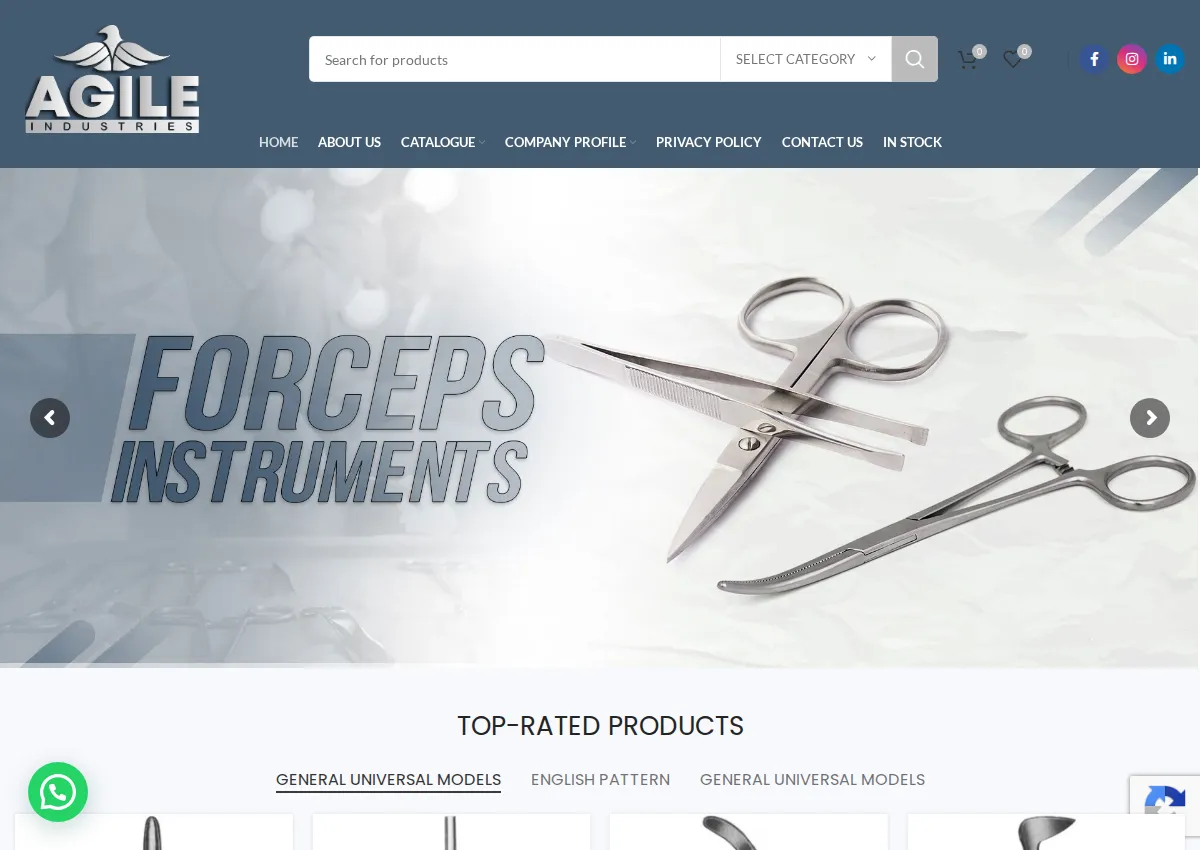 Store homepage