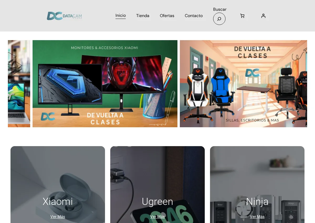 Store homepage