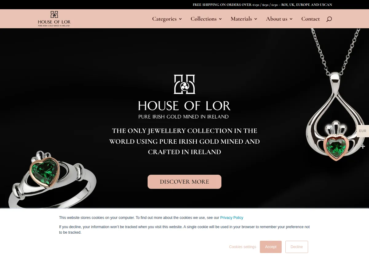 Store homepage