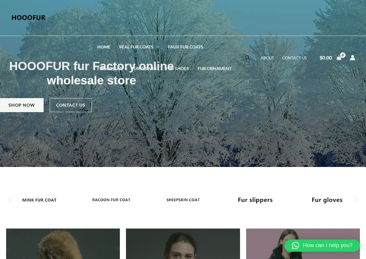Store homepage
