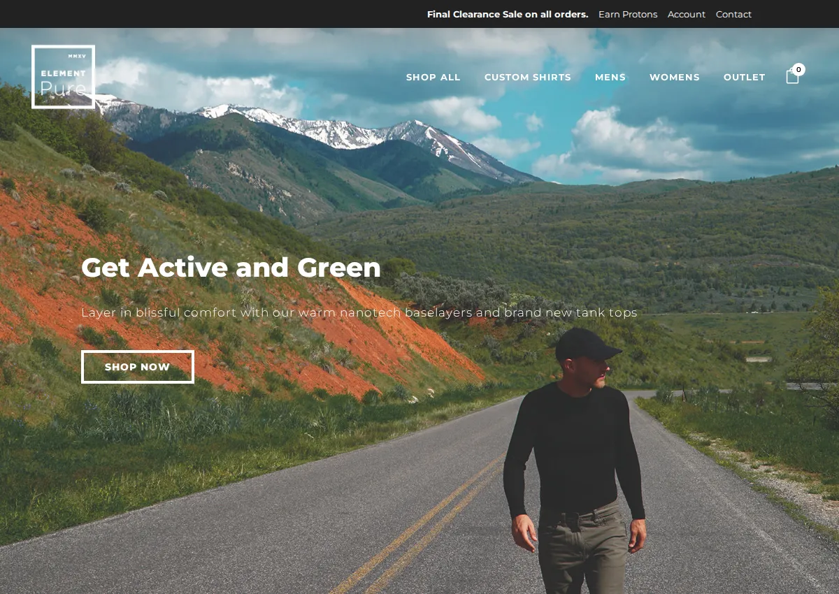 Store homepage