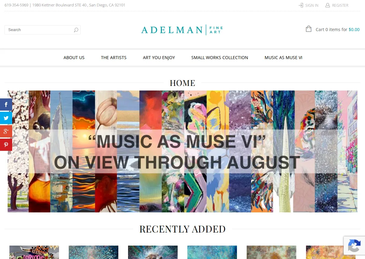 Store homepage