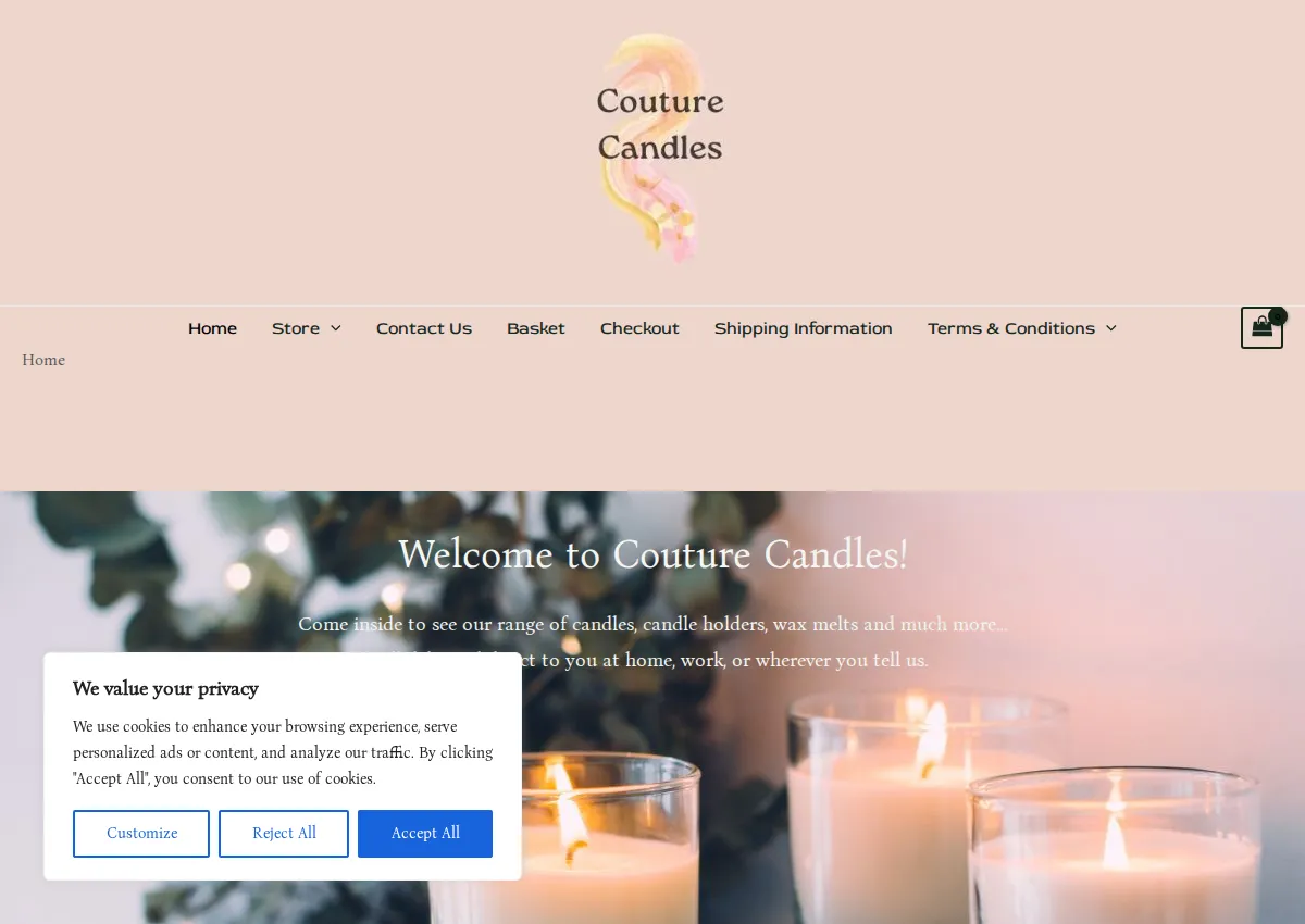 Store homepage