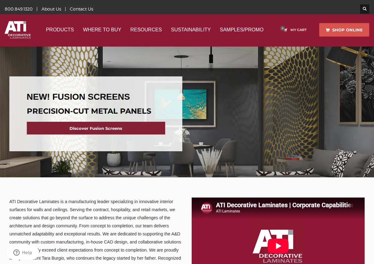 Store homepage
