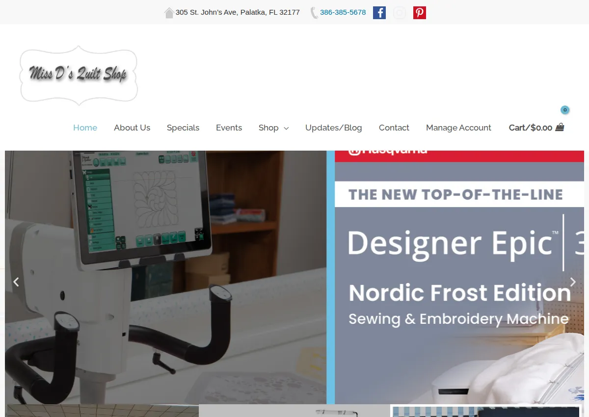 Store homepage