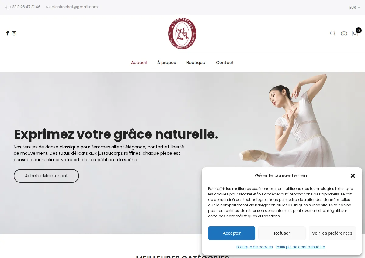Store homepage