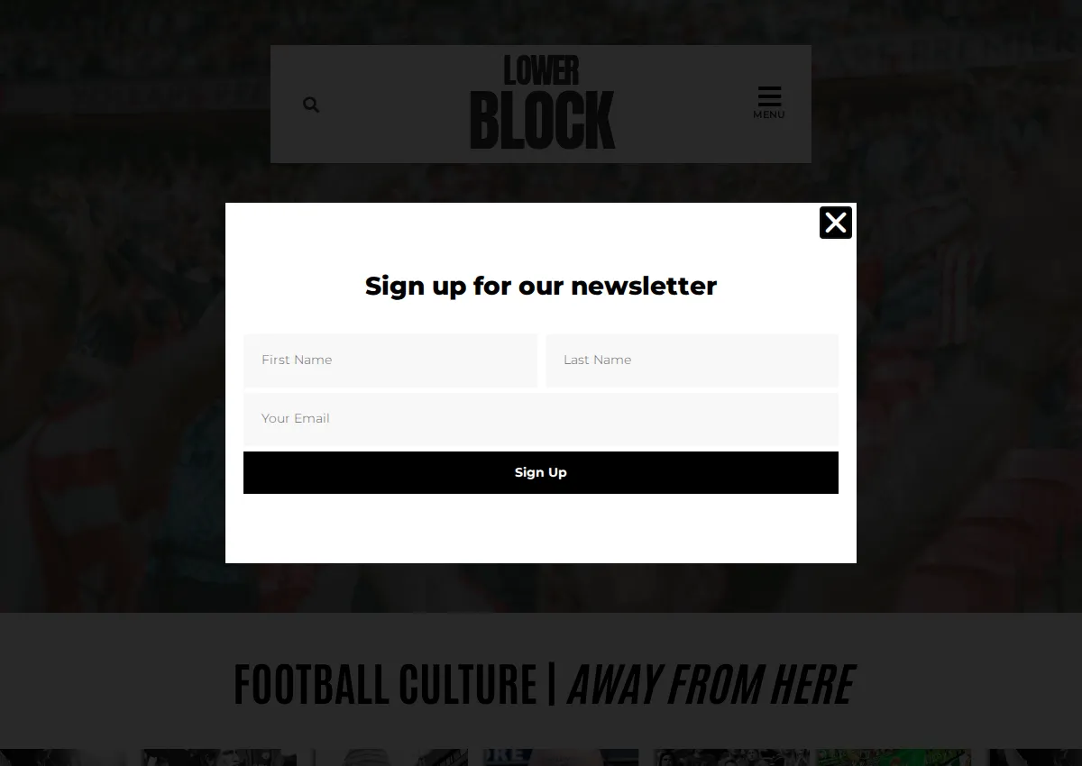 Store homepage
