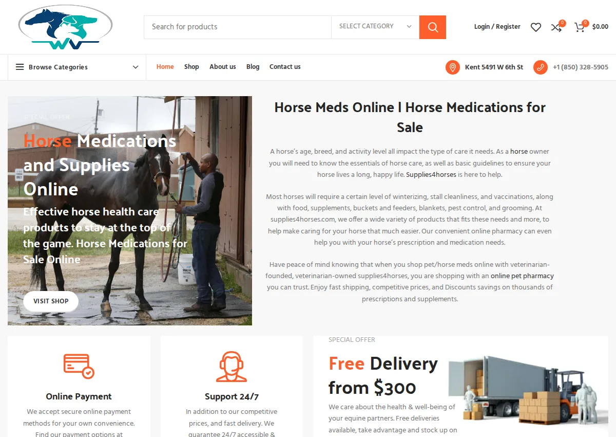 Store homepage