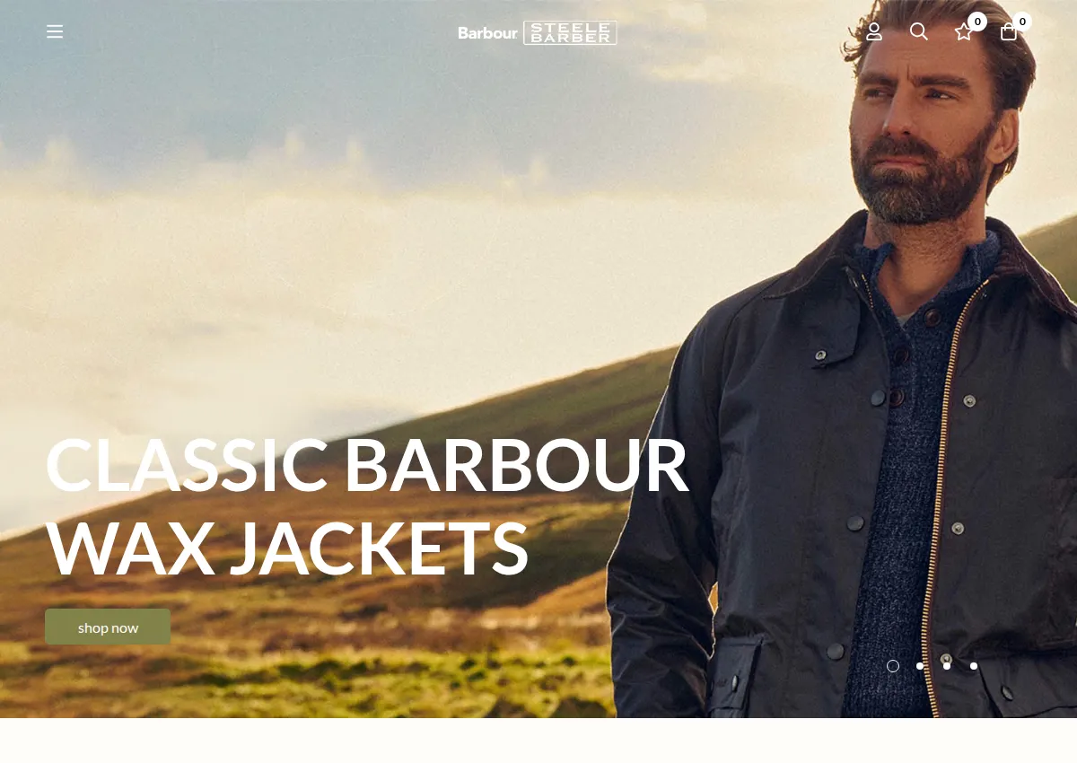 Store homepage