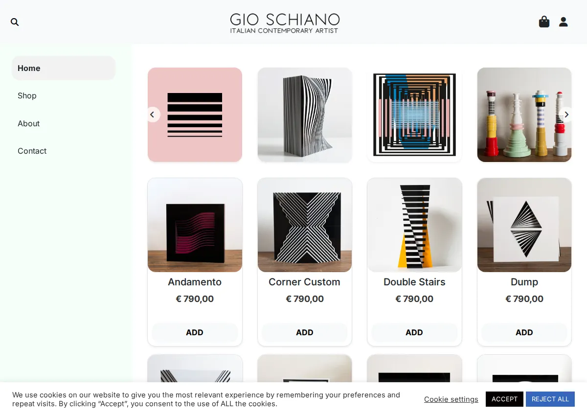 Store homepage