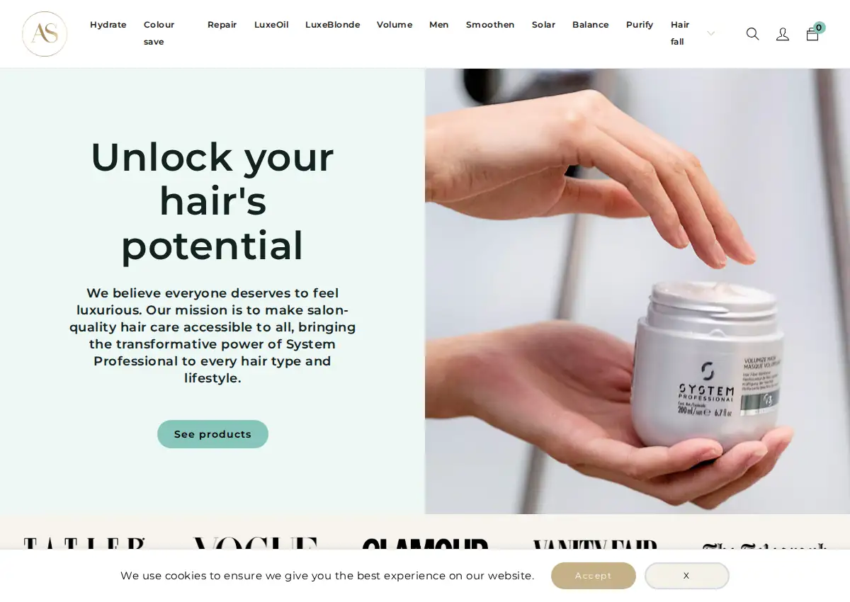 Store homepage