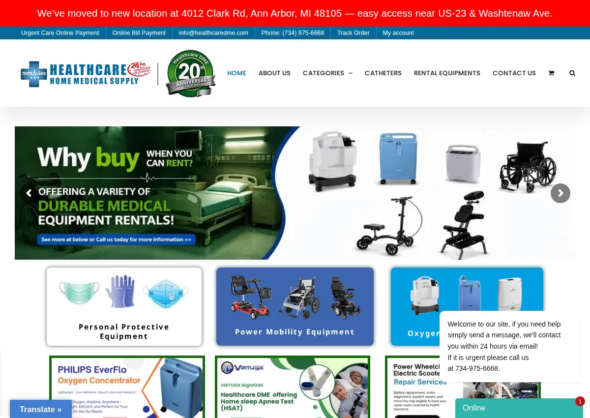Store homepage