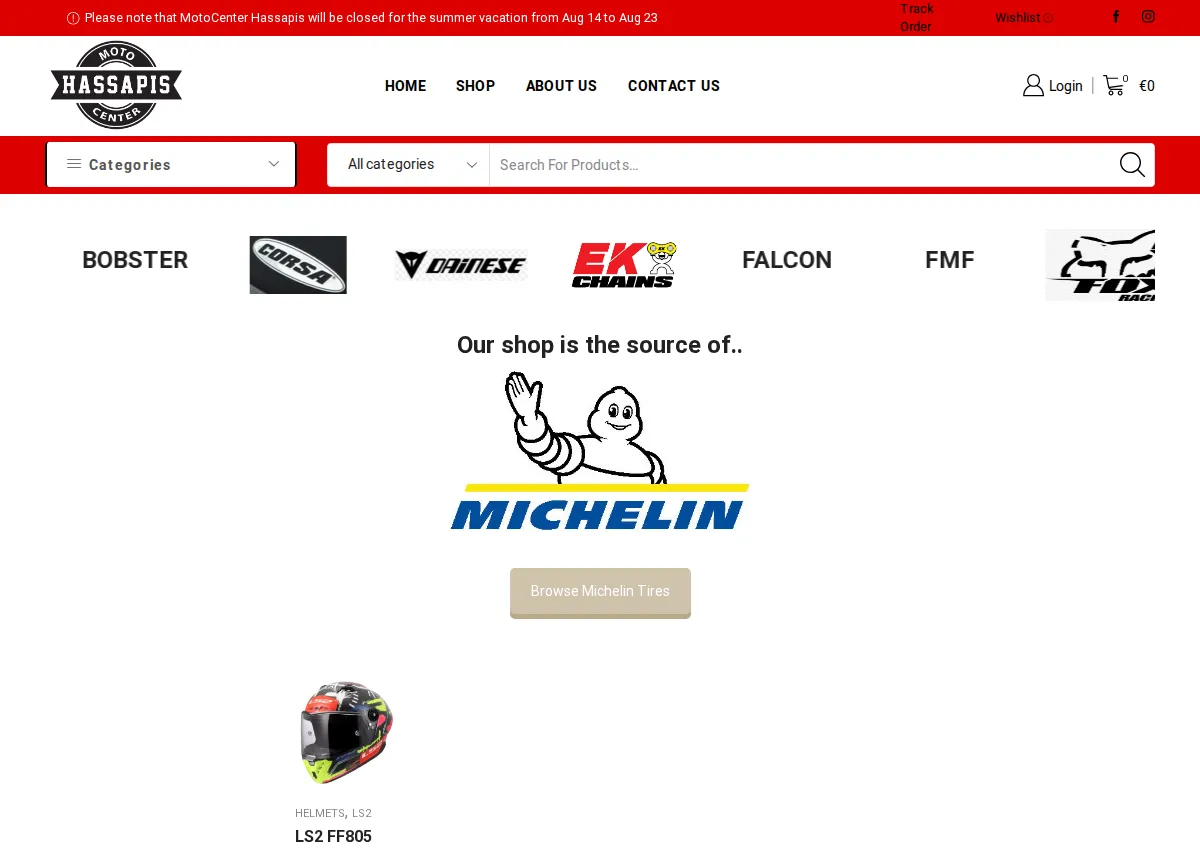 Store homepage