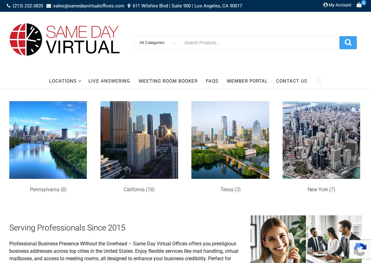 Store homepage