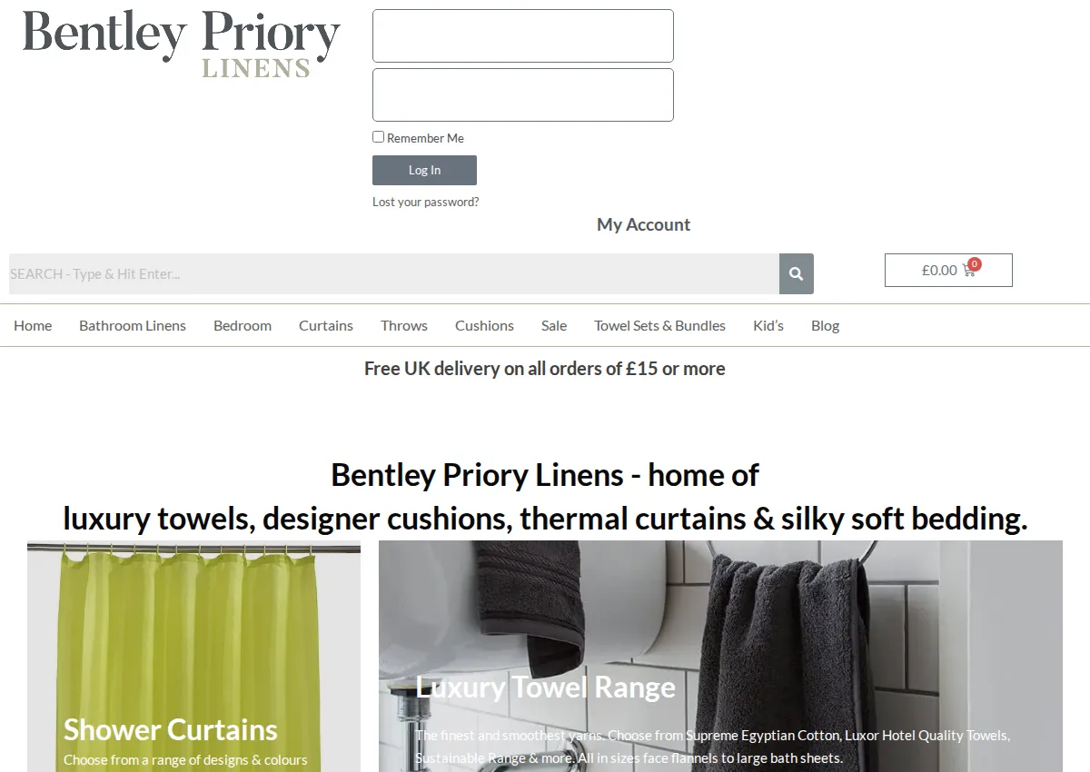 Store homepage