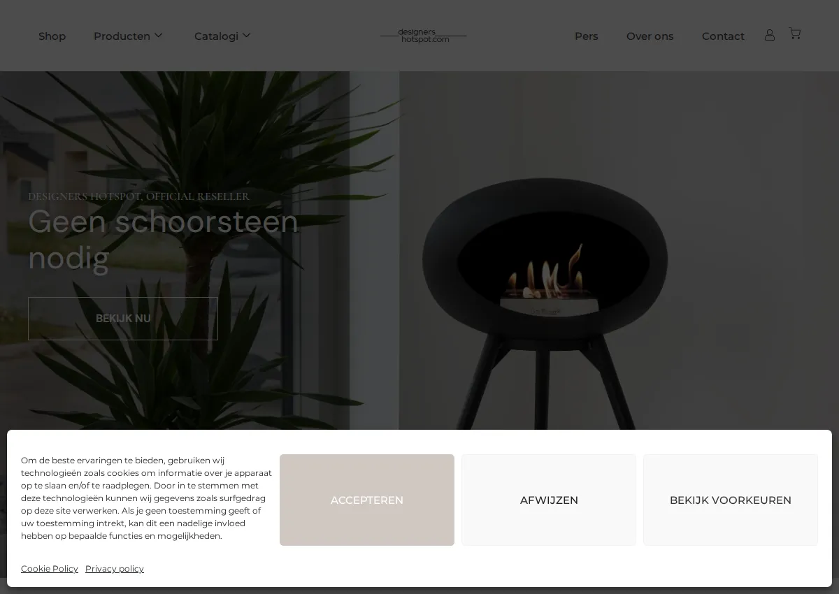 Store homepage