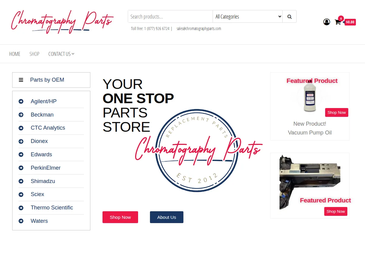 Store homepage