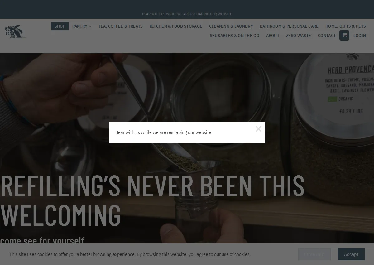 Store homepage