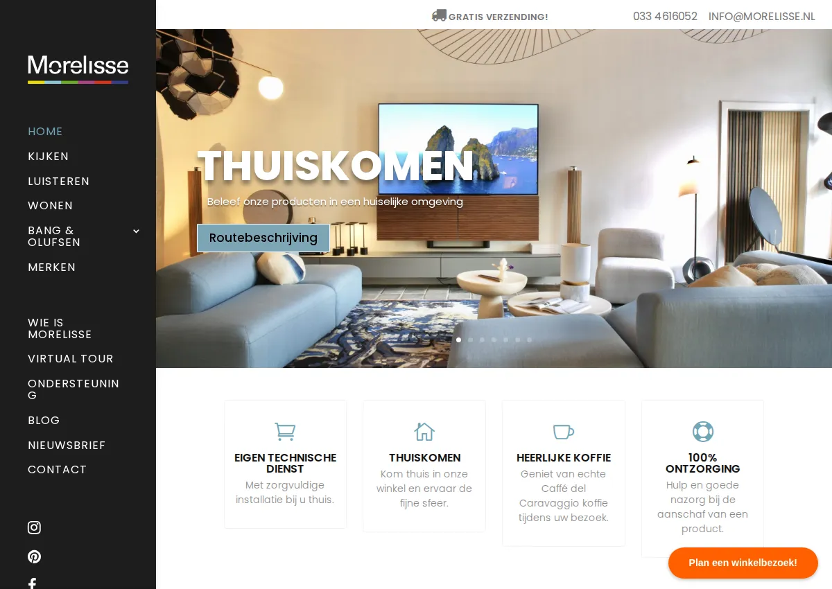 Store homepage