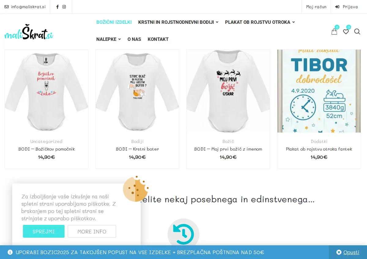 Store homepage