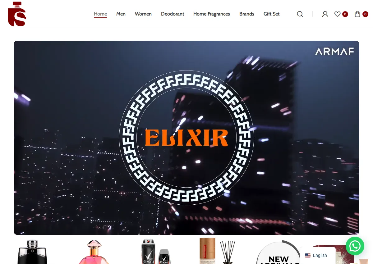 Store homepage