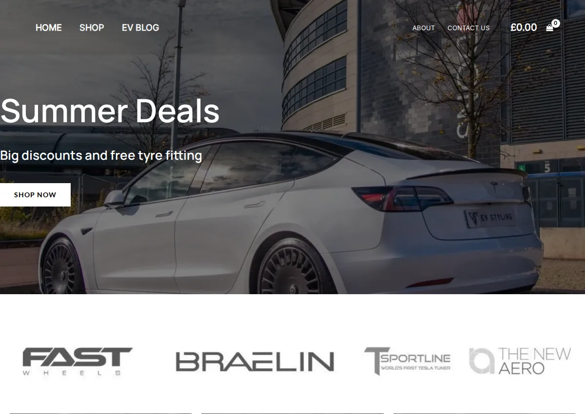 Store homepage