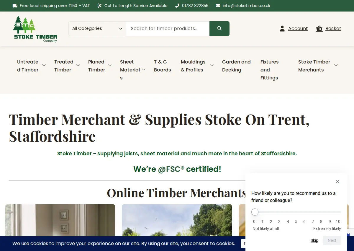 Store homepage