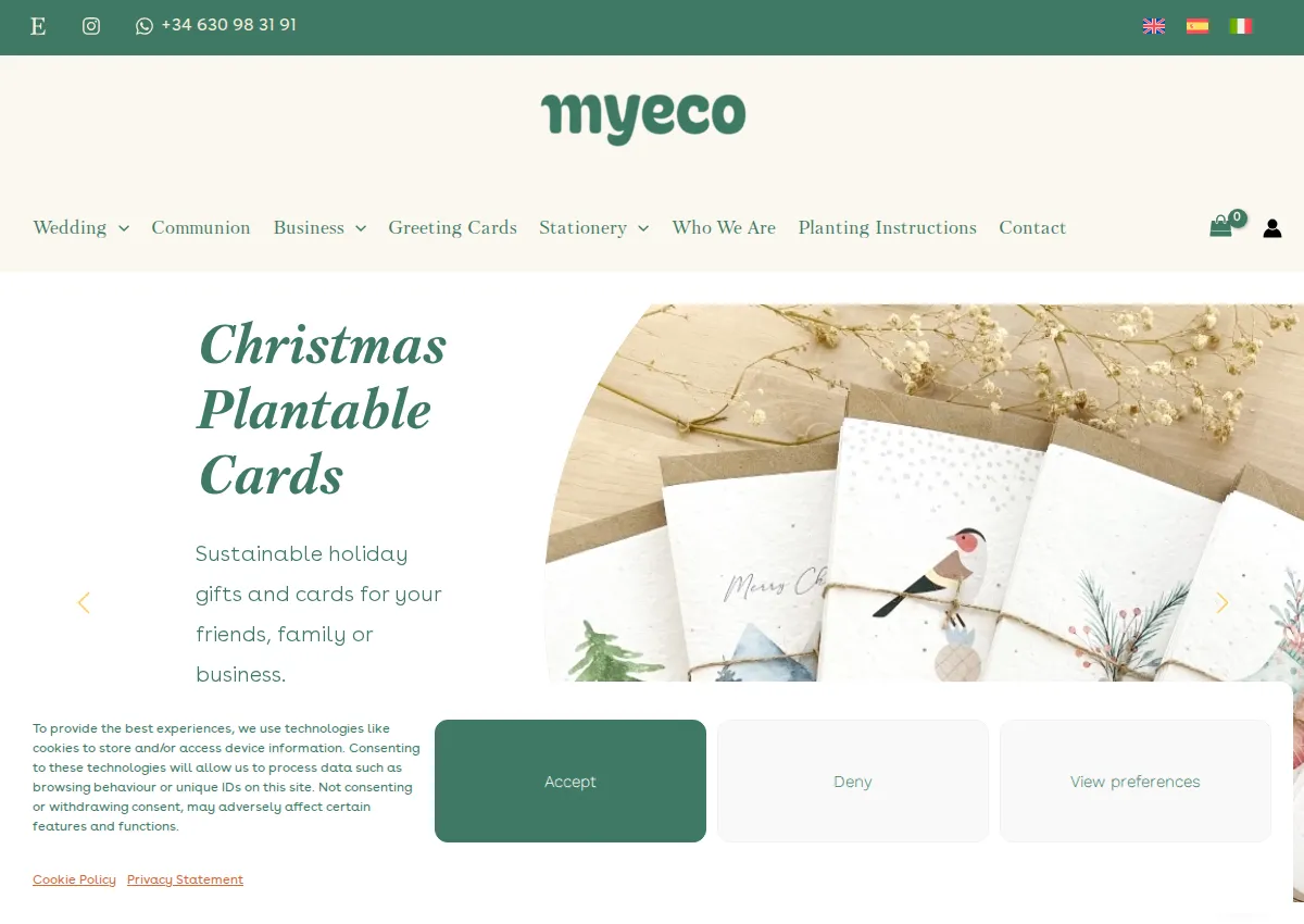 Store homepage