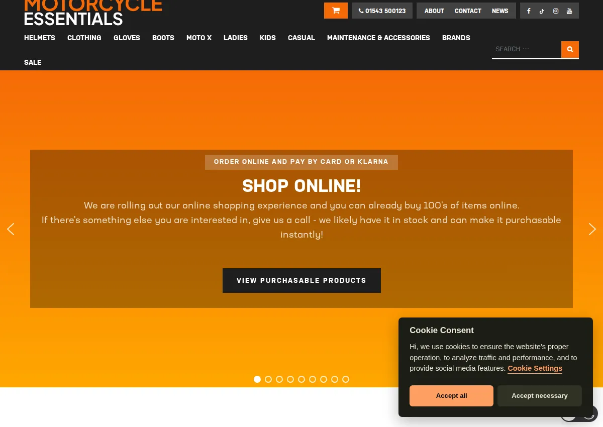 Store homepage