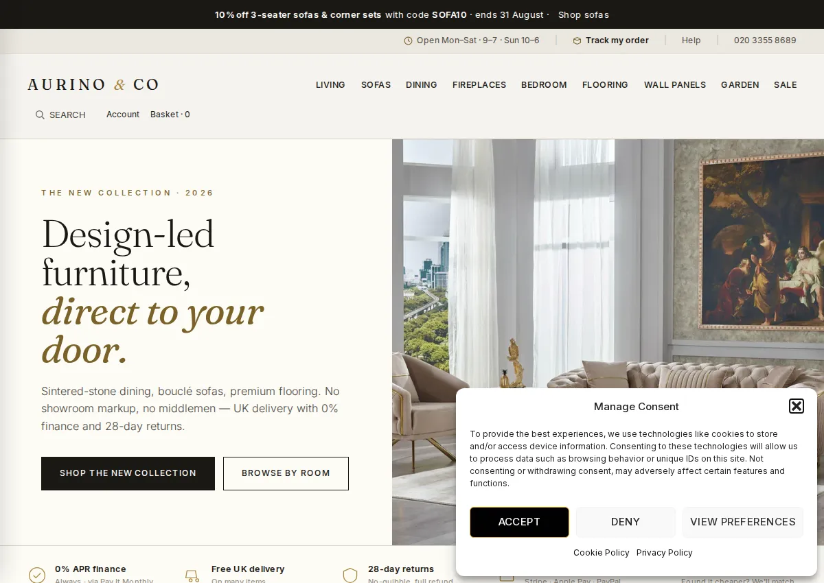 Store homepage